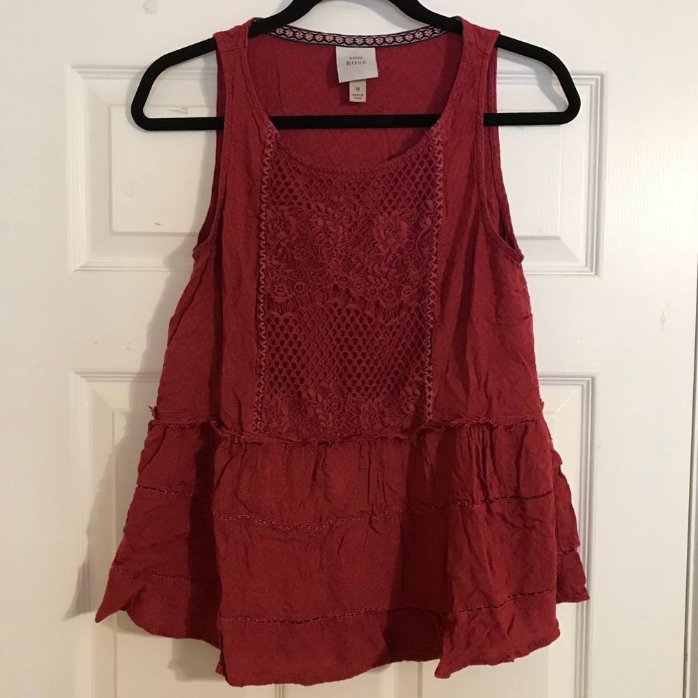 Magenta Lacy Tank Top